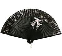 Ventaglio di piume, ventaglio a mano, ventagli pieghevoli, ventagli a mano, ventaglio da ballo creativo vintage in seta color prugna tenuto in mano for cosplay, matrimoni, feste, accessori, ventagli a