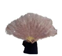 Ventaglio di piume, Ventaglio di piume marabù struzzo, ventaglio 100 * 60 cm 13 ventagli portatili pieghevoli for matrimoni(Pink,100CM 2PCS)