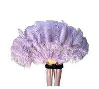 Ventaglio di piume, Ventaglio di piume marabù struzzo, ventaglio 100 * 60 cm 13 ventagli portatili pieghevoli for matrimoni(Light Purple,100CM Right 1PCS)