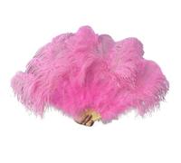 Ventaglio di piume, Ventaglio di piume marabù struzzo, ventaglio portatile pieghevole vari stili scena for feste(Pink,130CM 1PCS)