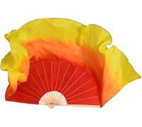 ventaglio di seta per la danza, Ventaglio di Danza della Seta Colore Sfumato Ventaglio di Prestazione di Seta Danza Classica Danza del Ventre Festival Puntelli di Prestazione 76 Cm di Lunghezza (Color