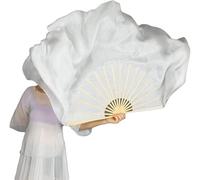 ventaglio di seta per la danza, Ventaglio di Danza della Seta Colore Sfumato Ventaglio di Prestazione di Seta Danza Classica Danza del Ventre Festival Puntelli di Prestazione 76 Cm di Lunghezza (Color