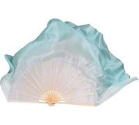 ventaglio di seta per la danza, Ventaglio di Danza in Seta Gradiente Danza Classica Festival di Danza del Ventre Puntelli for Spettacoli sul Palco 76 Cm di Lunghezza (Color : RedLeft) (Color : Redleft