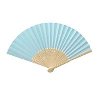 Ventaglio estivo a mano con ventaglio pieghevole per matrimonio, tinta unita, per fan e fai da te (D, taglia unica)