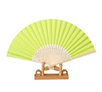 Ventaglio estivo a mano con ventaglio pieghevole per matrimonio, tinta unita, per fan e fai da te (E, taglia unica)