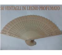 VENTAGLIO IN LEGNO PROFUMATO 50 Pz. STOCK PARTY DANZA SPETTACOLO MODA