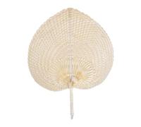 Ventaglio in paglia tessuta a Mano,Ventaglio intrecciato in bambù fatto a mano a forma di cuore | Ventagli tessuti per la decorazione della parete di nozze come forniture di raffreddamento estive