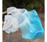 Ventaglio in seta per danza del ventre lungo 1,8 m per accessori costumi e