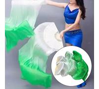 Ventaglio in seta per danza del ventre lungo 1,8 m per spettacoli nuziali e