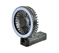 Ventaglio LED Multifunzione Portatile con Batteria Integrata da 4000 MAh, Vento Potente da 20 W, Telecomando e Lampada D'Atmosfera.