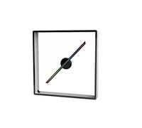 Ventaglio olografico, Proiettore olografico 3D da 17,7 pollici e 45 cm con copertura, logo pubblicitario, luce a LED, lampada olografica, lettore, festa, pubblicità, display, supporto, immagini, video