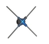 Ventaglio olografico, Proiettore olografico 3D da 45 cm/17,7 pollici, lampada olografica WiFi, lettore HD, display pubblicitario remoto, proiettore, luce, trasmissione immagini video Videoproiettore