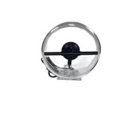 Ventaglio olografico, Ventilatore olografico 3D da 14 cm/5,5 pollici con coperchio trasparente, ornamento, macchina pubblicitaria olografica a 128 LED, regalo di Natale e Halloween Videoproiettore