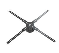 Ventaglio olografico, Ventilatore olografico 3D da 18,1 pollici/46 cm, 528 perline LED in 4 pale del ventilatore, proiettore olografico tramite scheda TF, app e telecomando, Halloween Videoproiettore