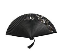 Ventaglio osseo di seta cinese a cento pieghe mano con ossa bambù processo pittura Canna in metallo Bellissimo pratico per matrimoni feste danze abiti fantasia festival