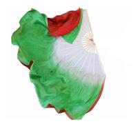 Ventaglio Per Danza Due lati diversi colorati in seta arte popolare danza del ventre cinese danza accessori for ventagli di bambù corti 41 cm-86 cm ragazza donna(76cm(36 40cm),2pcs right hand)