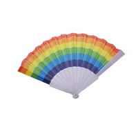Ventaglio pieghevole arcobaleno pieghevole Pride LGBT ventilatore pieghevole per prestazioni di matrimonio, festa evento crociera club