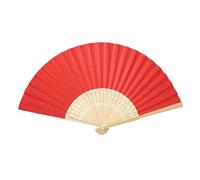 Ventaglio Pieghevole, Centaglio Donna, Ventaglio in Legno Moderno e Divertente, Ventaglio di Carta Ventaglio Cinese per Matrimonio, Fai da Te Decorazione, Comunione Festa (Rosso)