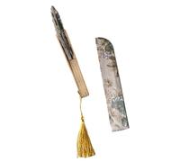 Ventaglio pieghevole con nappe cinesi antichi stili floreali ventilatore palmare per la decorazione domestica e spettacoli teatrali portatile