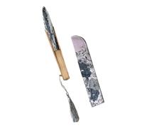 Ventaglio pieghevole con nappe cinesi antichi stili floreali ventilatore palmare per la decorazione domestica e spettacoli teatrali portatile