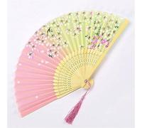 ventaglio pieghevole da donna, Ventaglio pieghevole in tessuto di bambù giapponese cinese for la danza e decorazione domestica(H03)