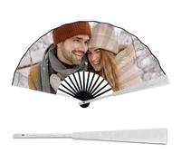 Ventaglio Pieghevole Decorativo Personalizzato, Ventaglio Pieghevole Personalizzato con Foto/Testo, Nuovi Sposi, Ventaglio Pieghevole a Mano, Oggetti di Scena per Feste, Regali Creativi per Amici
