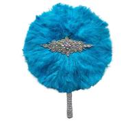 Ventaglio pieghevole di piume, Ventaglio di piume da sposa fatto a mano, ventaglio di piume di pizzo africano fatto a mano, for feste di nozze, regalo, decorazione for matrimoni(Color-4)