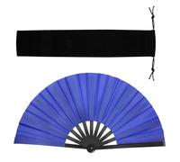 Ventaglio pieghevole per danza di linea, Holographic Folding Hand Fan per Line Dancing Per Stivali sulla Terra Hand Fan, festival, discoteche, matrimoni, feste e regali, portatile, blu