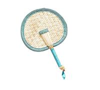 Ventaglio rinfrescante in bambù intrecciato, Heart Peach Shaped Bamboo Straw Fan(Color1)
