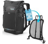 VentaPak Breeze 25 Rolltop - Zaino ergonomico per uomo o donna, impermeabile, per viaggi, escursionismo, pendolarismo, con telaio distanziatore traspirante e ventilato, grandi tasche laterali