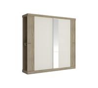 Vente-unique - Armadio 2 Ante scorrevoli con Specchio L.231 cm Quercia e Avorio - ADALRIK