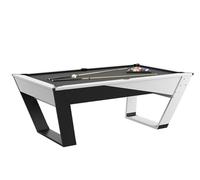 Vente-unique - Billardo Harrison L 213,4 cm x L 122,4 cm x H 81,3 cm - Legno - Nero
