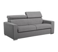 Vente-unique - Canapé convertible 3 places Vizir - tissu - gris