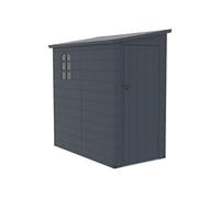 Vente-unique - Capanna da giardino Alberto - L 97cm x P 180cm x H 175cm - resina - grigio antracite