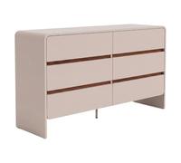 Vente-unique - Cassettiera a 6 cassetti - Beige e naturale scuro - DYSARA
