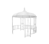Vente-unique - Chiosco da Giardino TILCARA in Metallo Modo Ferro battuto D300 x H290cm - Bianco
