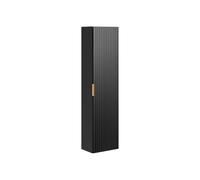 Vente-unique - Colonna da bagno sospesa scanalata H140 cm Nero - ZEVARA