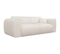 Vente-unique - Divano 3 posti estensibile Express in tessuto testurizzato beige materasso 13 cm memory foam POGNIA