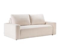 Vente-unique - Divano a 4 posti convertibile Express in tessuto strutturato Beige - Letto 160 cm - Materasso 13 cm DAVISO