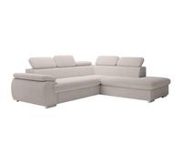 Vente-unique - Divano ad angolo retto convertibile in velluto a coste Beige Fabien