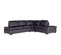 Vente-unique - Divano angolare in pelle Nero - Angolo a destra - ONYX II