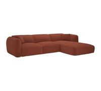 Vente-unique - Divano in Tessuto Terracotta - Angolo a destra - CAMILIO della Maison Céphy