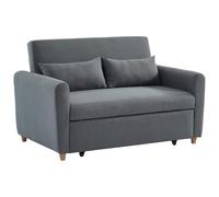 Vente-unique - Divano letto 2 posti Ayla - poliestere - grigio