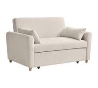 Vente-unique - Divano letto 2 posti Ayla - velluto - beige