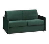 Vente-unique - Divano letto 2 posti Calife - velluto - verde pino