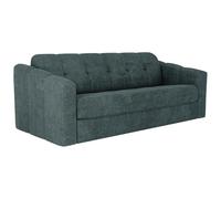 Vente-unique - Divano letto 3 posti Darielo - poliestere - verde petrolio