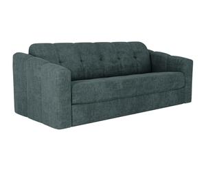 Vente-unique - Divano letto 3 posti Darielo - poliestere - verde petrolio