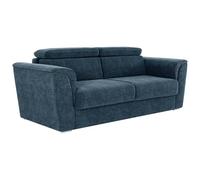 Vente-unique - Divano letto 3 posti Rizora - poliestere - blu