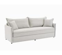Vente-unique - Divano letto 3 posti Seraba - poliestere - beige