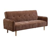Vente-unique - Divano letto 3 posti Soniata - poliestere - marrone